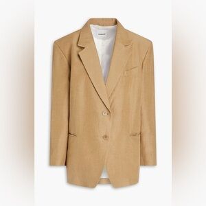Sandro Slub Woven Linen Blazer